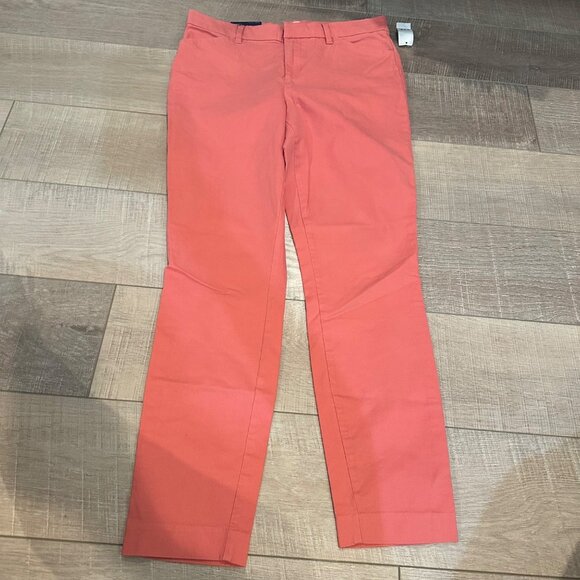 GAP WOMENS SKINNY ANKLE KHAKI PINK PANTS MID RISE NEW SIZE 6 - Picture 1 of 12